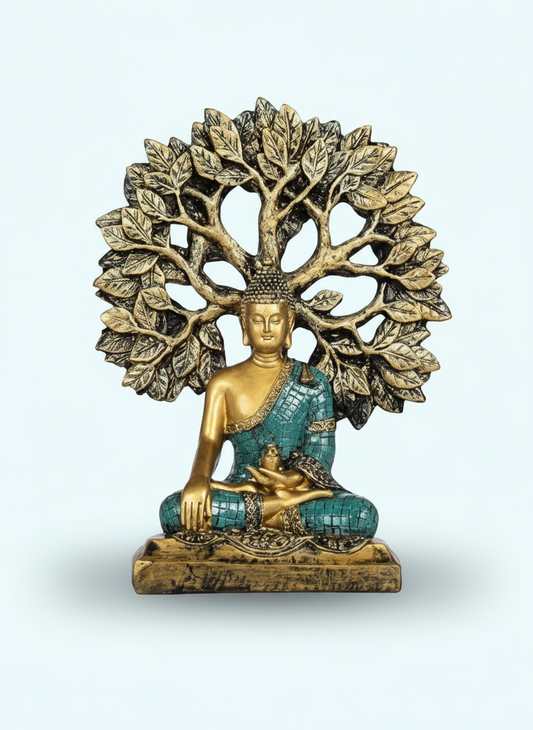 Radiant Serenity: Bodhi Aura Buddha